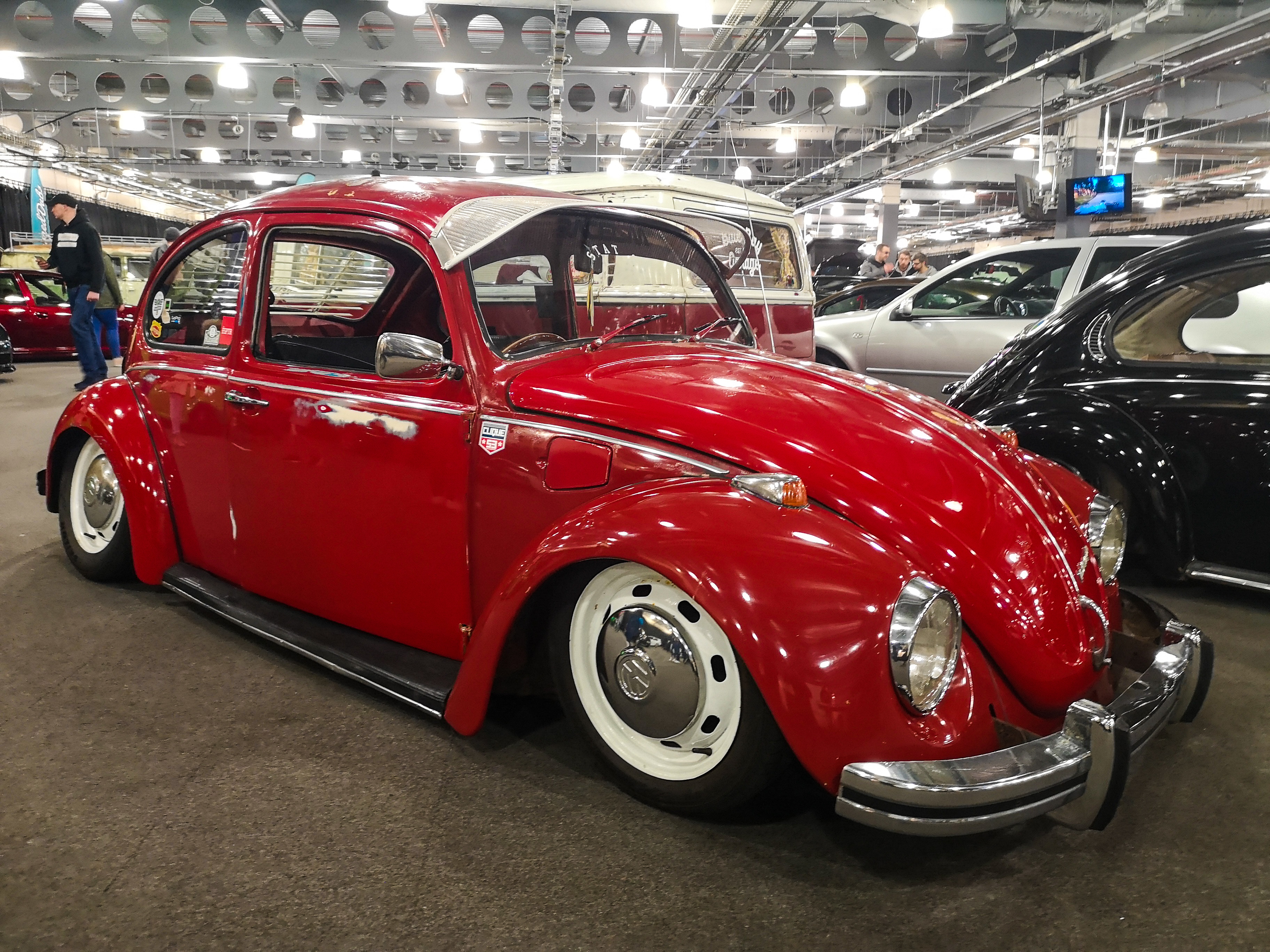 Red VW Beetle Air Cooled Cali Look