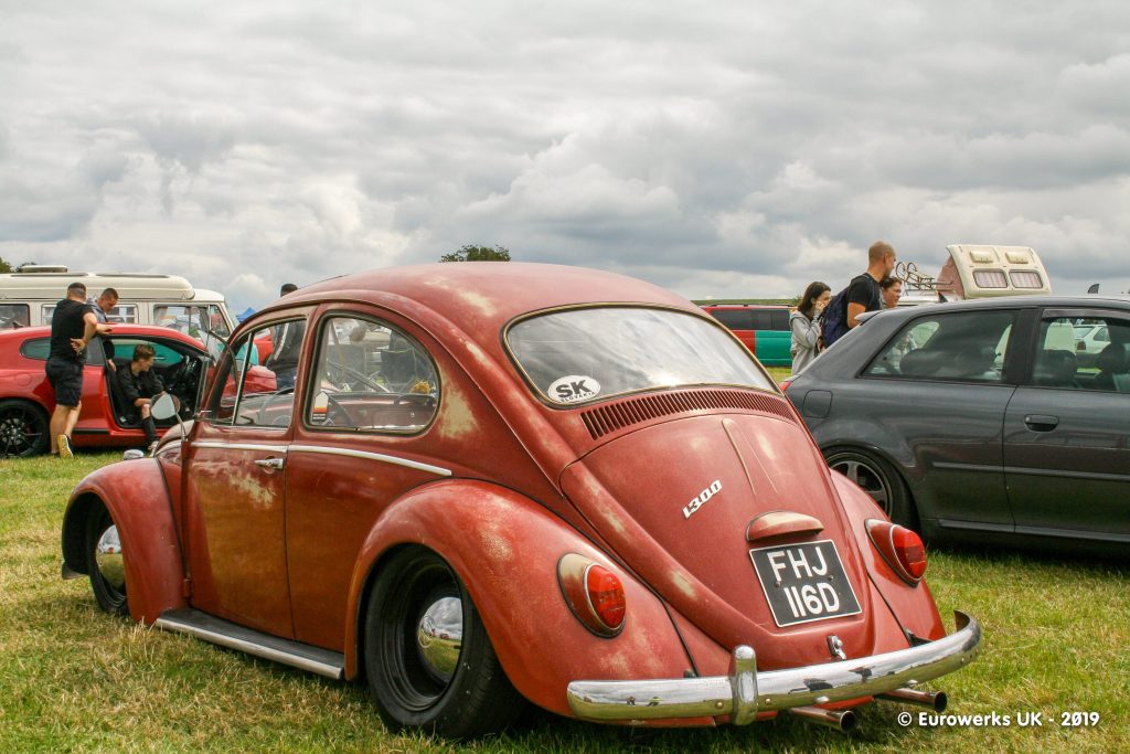 Red Air-cooled Beetle Slammed