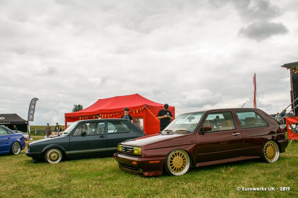 Golf Rallye with Gold Sebring spilt rims and MK1 Golf GTI