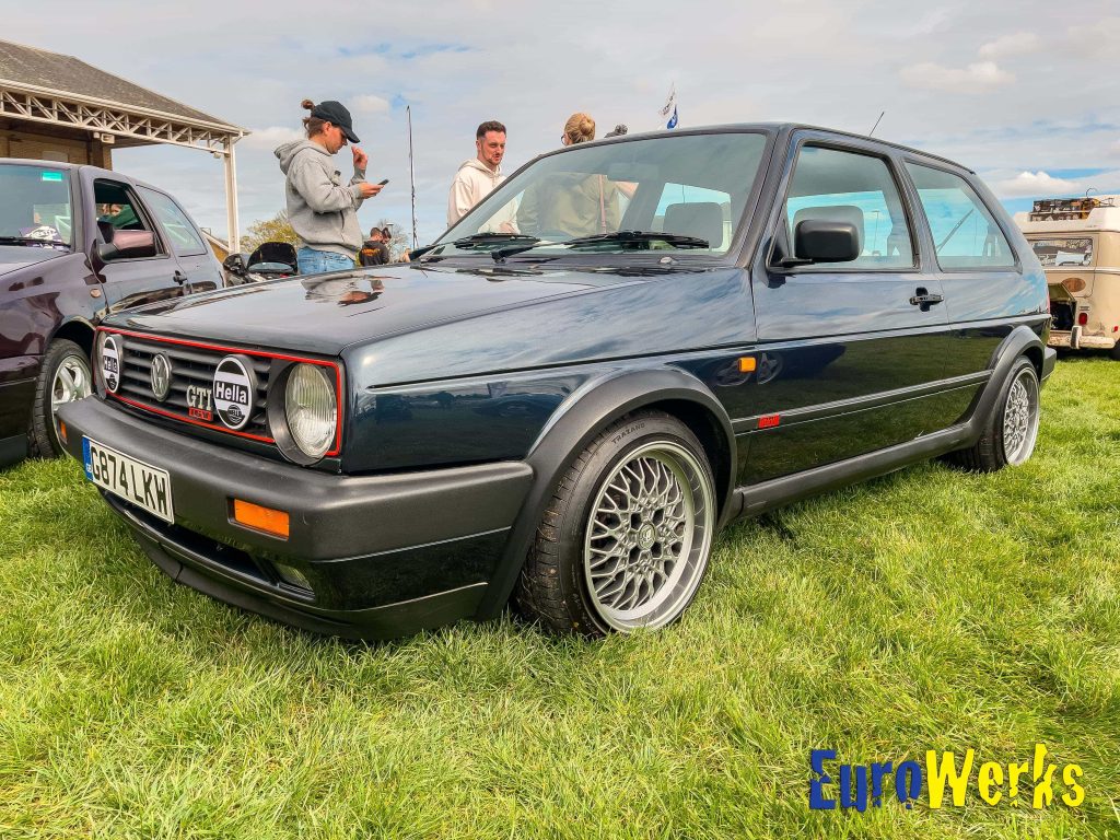 Royal Blue Metallic MK2 Golf Elsecar at the Races 2023